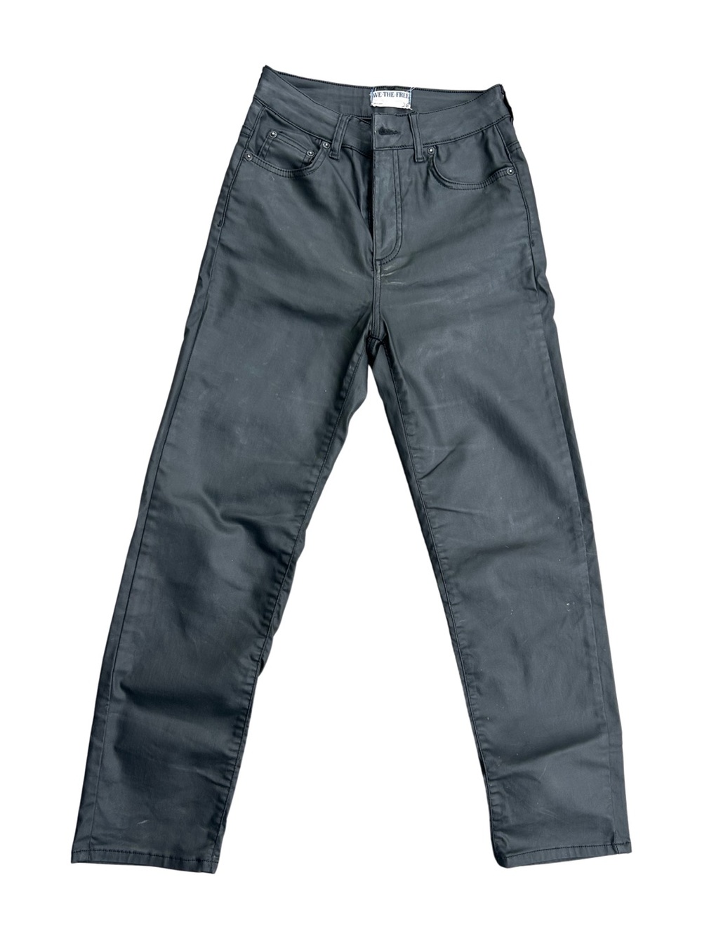 Free People Women's Straight Black Jeans